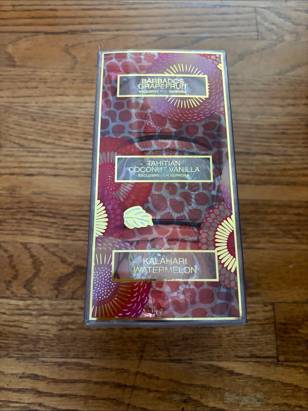 Sephora Red and Gold Three-Scent Candle Gift Set